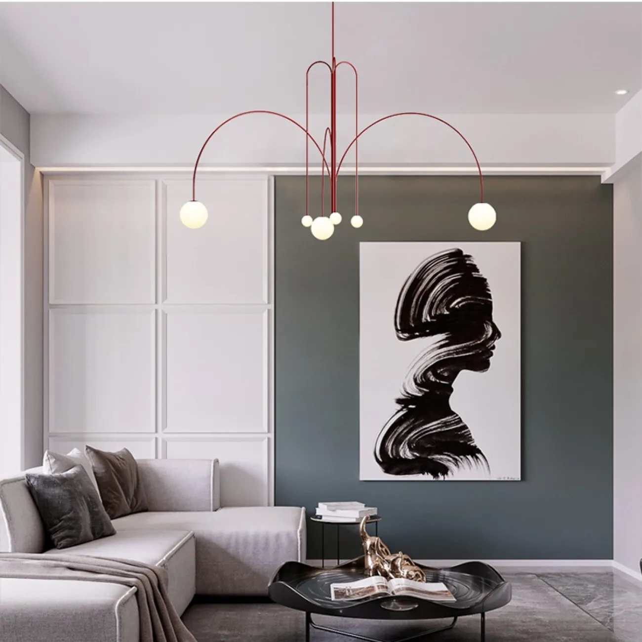 Дизайнерская люстра со стеклянными плафонами DAY 