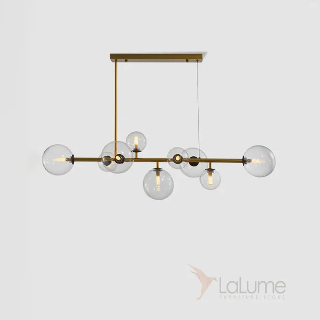 Дизайнерская люстра со стеклянными плафонами DOMINGO LONG Дизайнерская люстра со стеклянными плафонами DOMINGO LONG