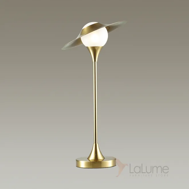 Настольная лампа с матовым стеклянным плафоном под козырьком DOSSE TAB Настольная лампа с матовым стеклянным плафоном под козырьком DOSSE TAB