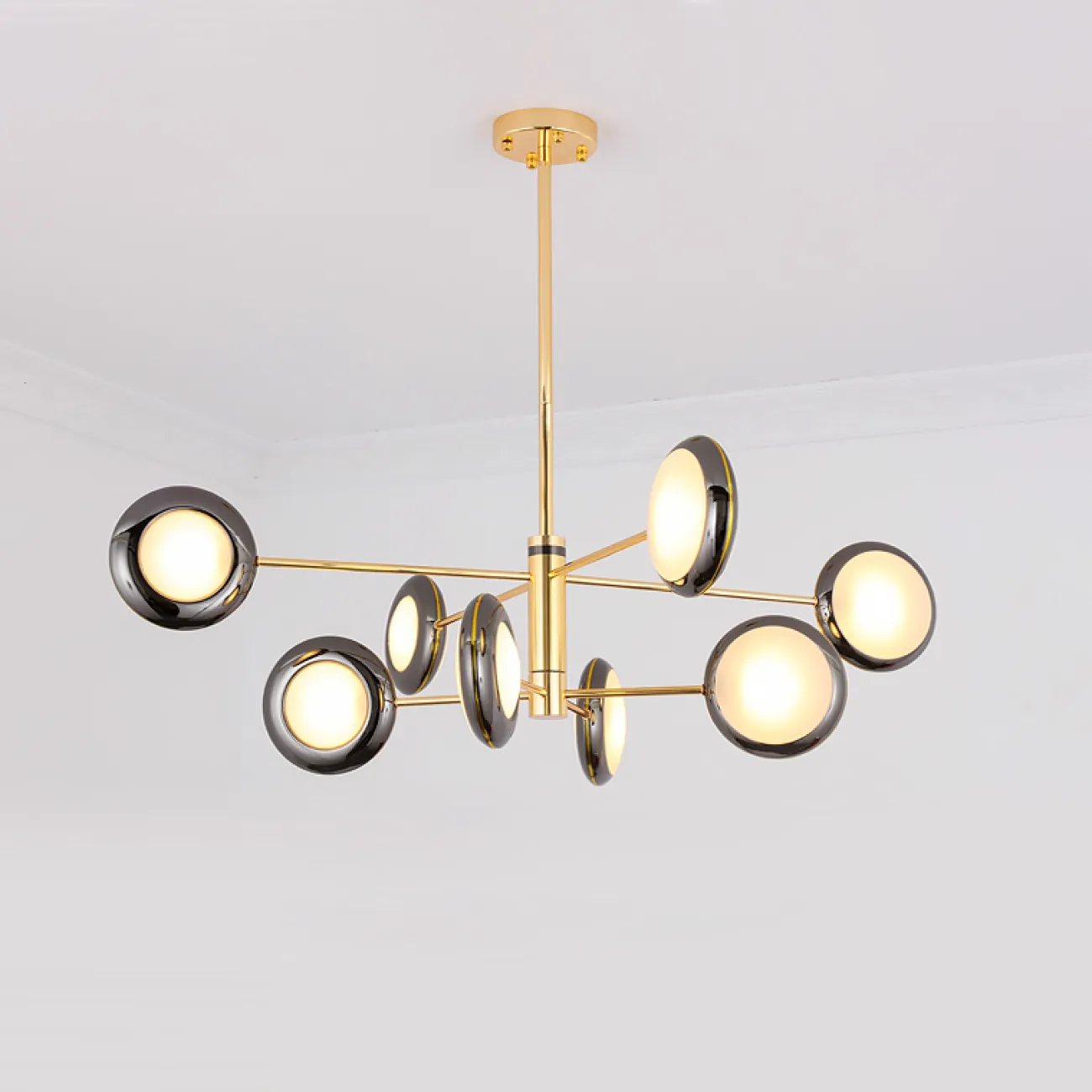 Дизайнерская люстра с поворотными плафонами на штангах DRAMMEN