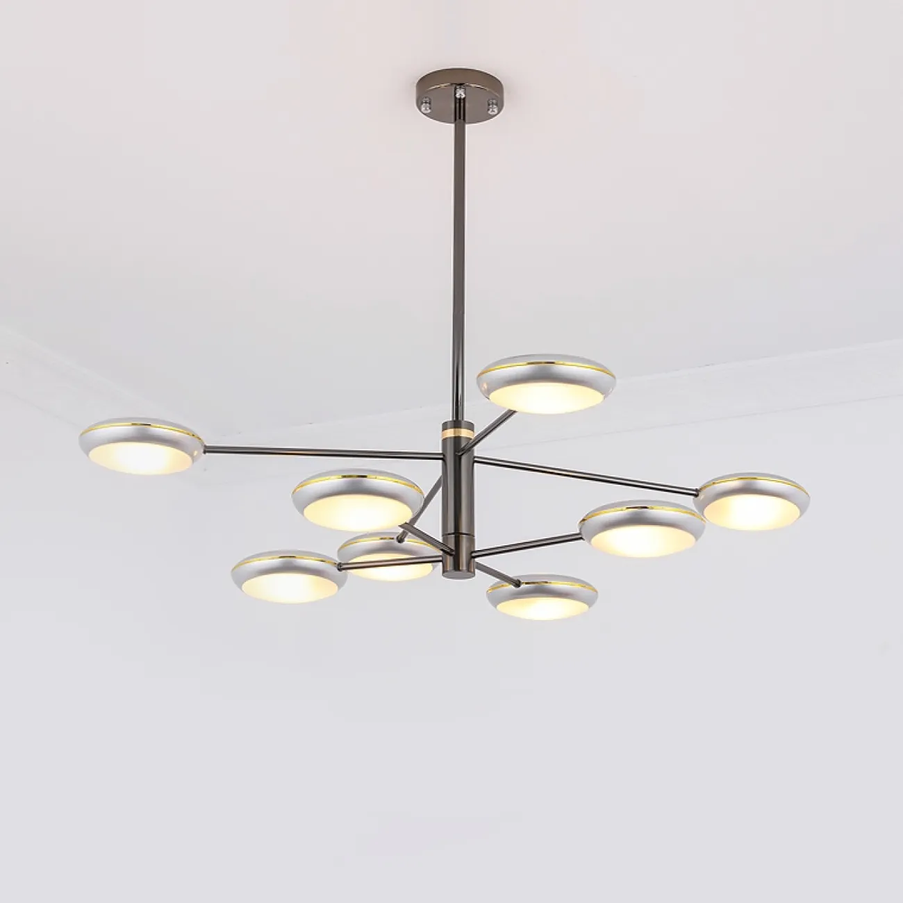 Дизайнерская люстра с поворотными плафонами на штангах DRAMMEN