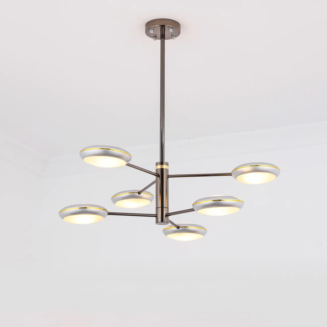 Дизайнерская люстра с поворотными плафонами на штангах DRAMMEN