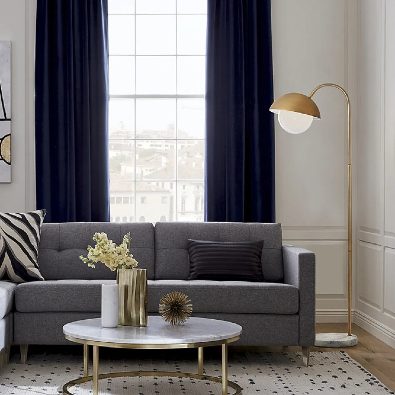 Торшер на мраморном основанииEKLANDA Торшер на мраморном основанииEKLANDA