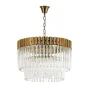 Двухъярусная люстра с бронзовым ободом и стеклянными подвесками ELMAR