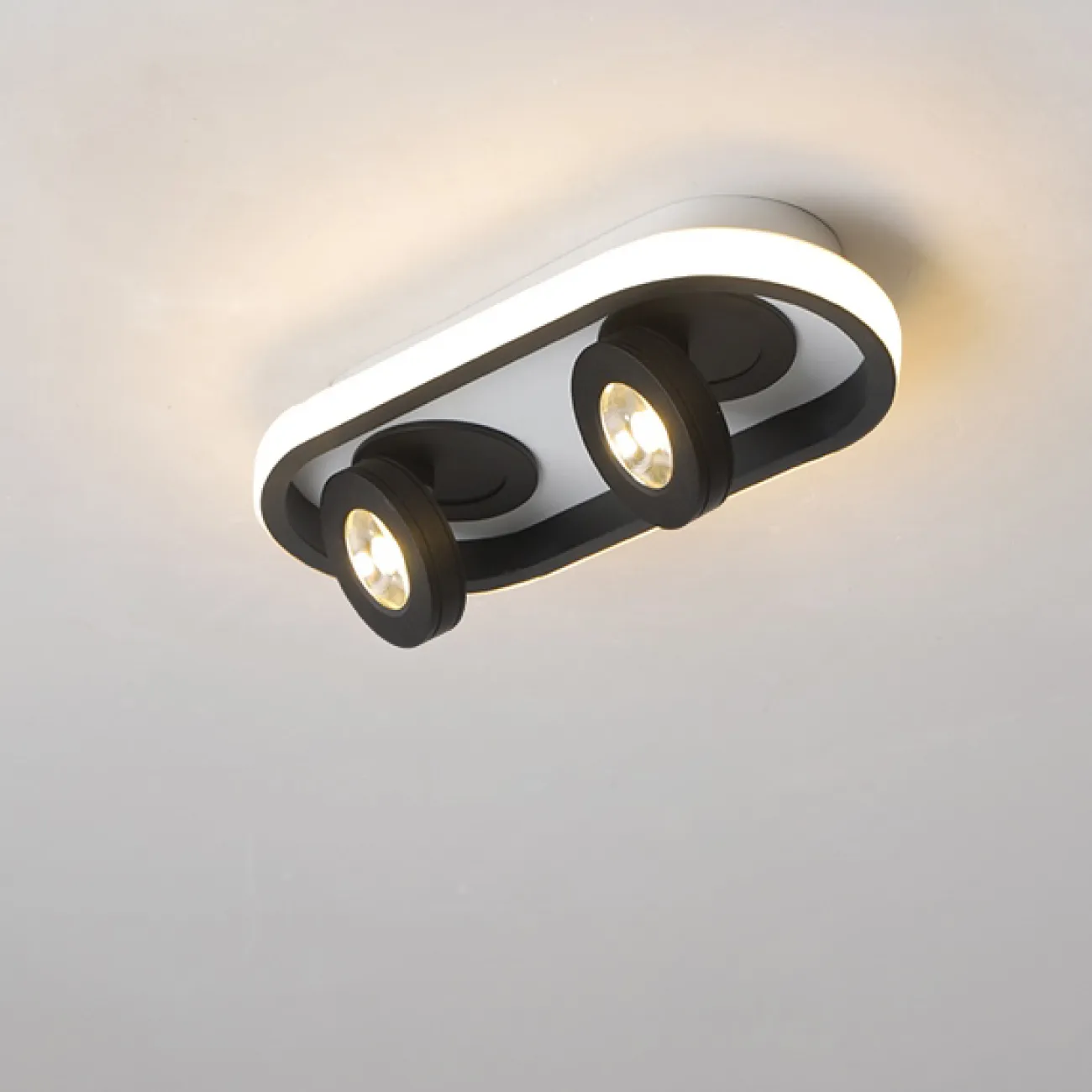 Потолочный светильник с точечными источниками и светодиодной фоновой подсветкой ETEL LONG