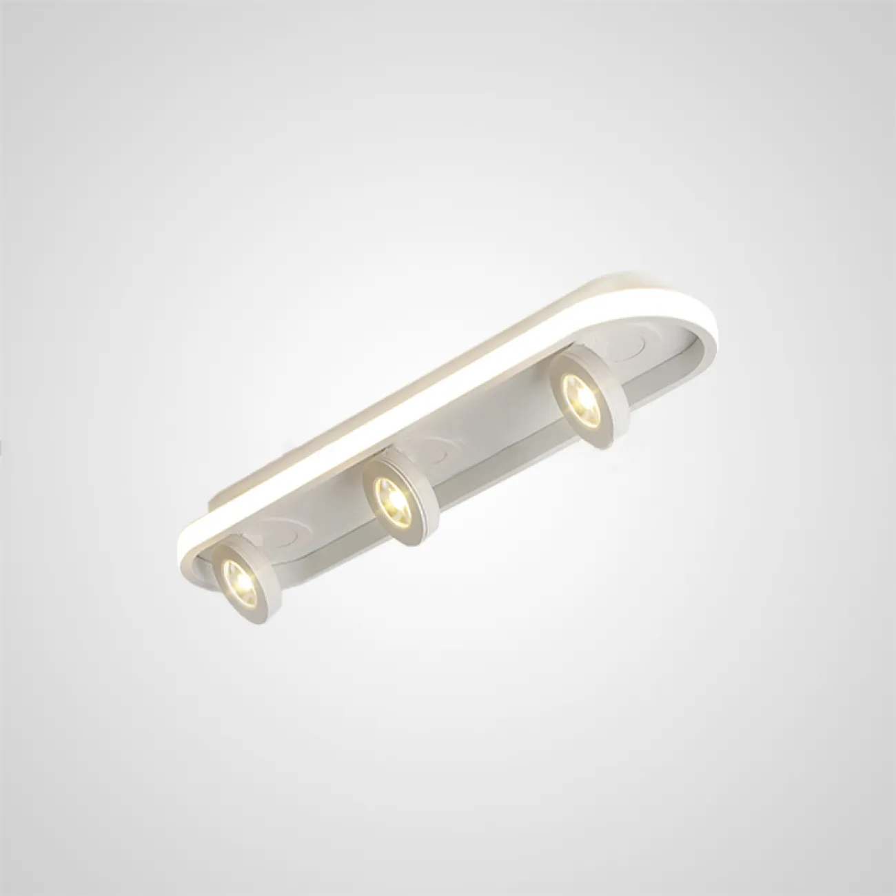 Потолочный светильник с точечными источниками и светодиодной фоновой подсветкой ETEL LONG