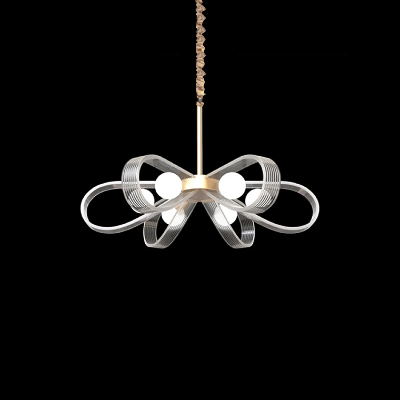 Серия люстр с волнообразным абажуром FARLEY