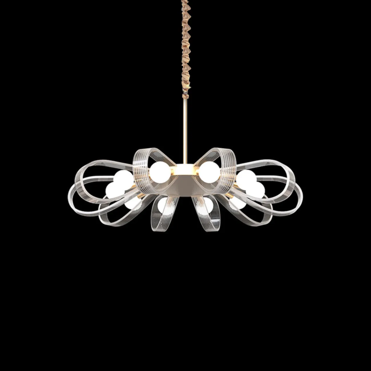 Серия люстр с волнообразным абажуром FARLEY