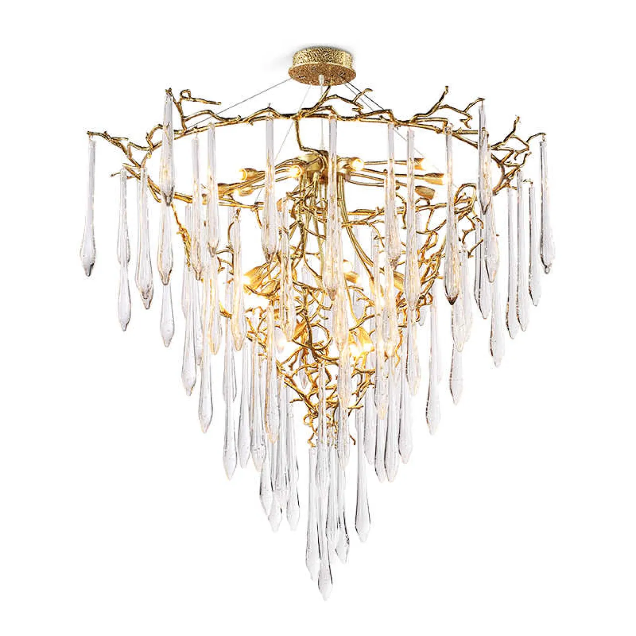Люстра с подвесами из стекла в стиле постмодерн FLEURIS