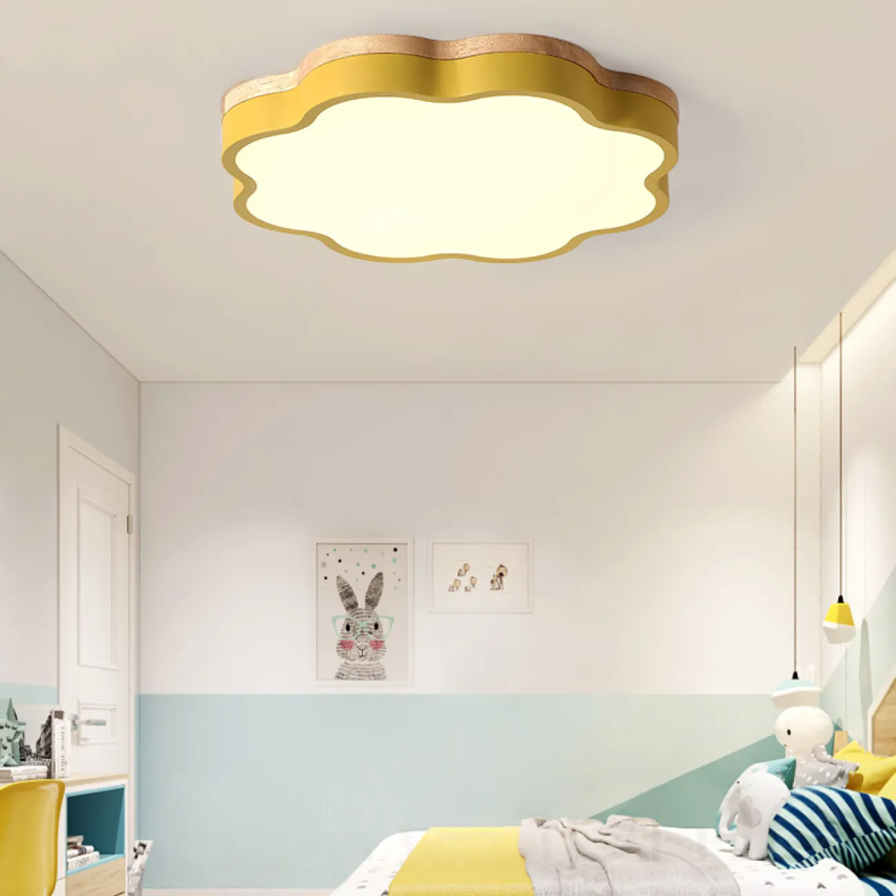 Цветные потолочные светильники в скандинавском стиле FLORA 2