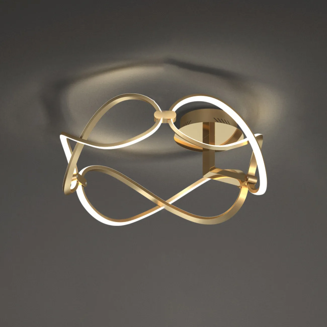 Дизайнерская потолочная люстра из 8-образных светодиодных элементов FORLI C