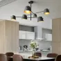 Люстра в скандинавском стиле с плафонами на поворотных штангах GODA