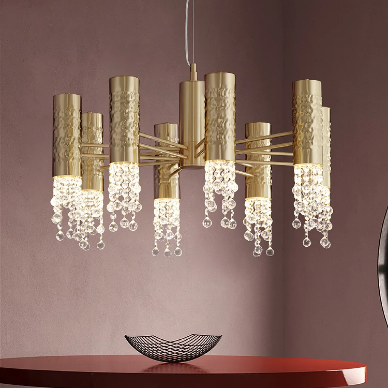 Дизайнерская люстра со стеклянными подвесками GRANADA SOLO Дизайнерская люстра со стеклянными подвесками GRANADA SOLO