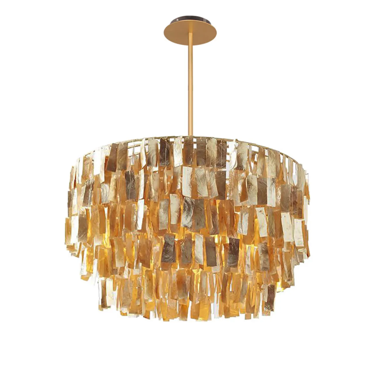 Люстра из перламутровых прямоугольных подвесок HARBOUR