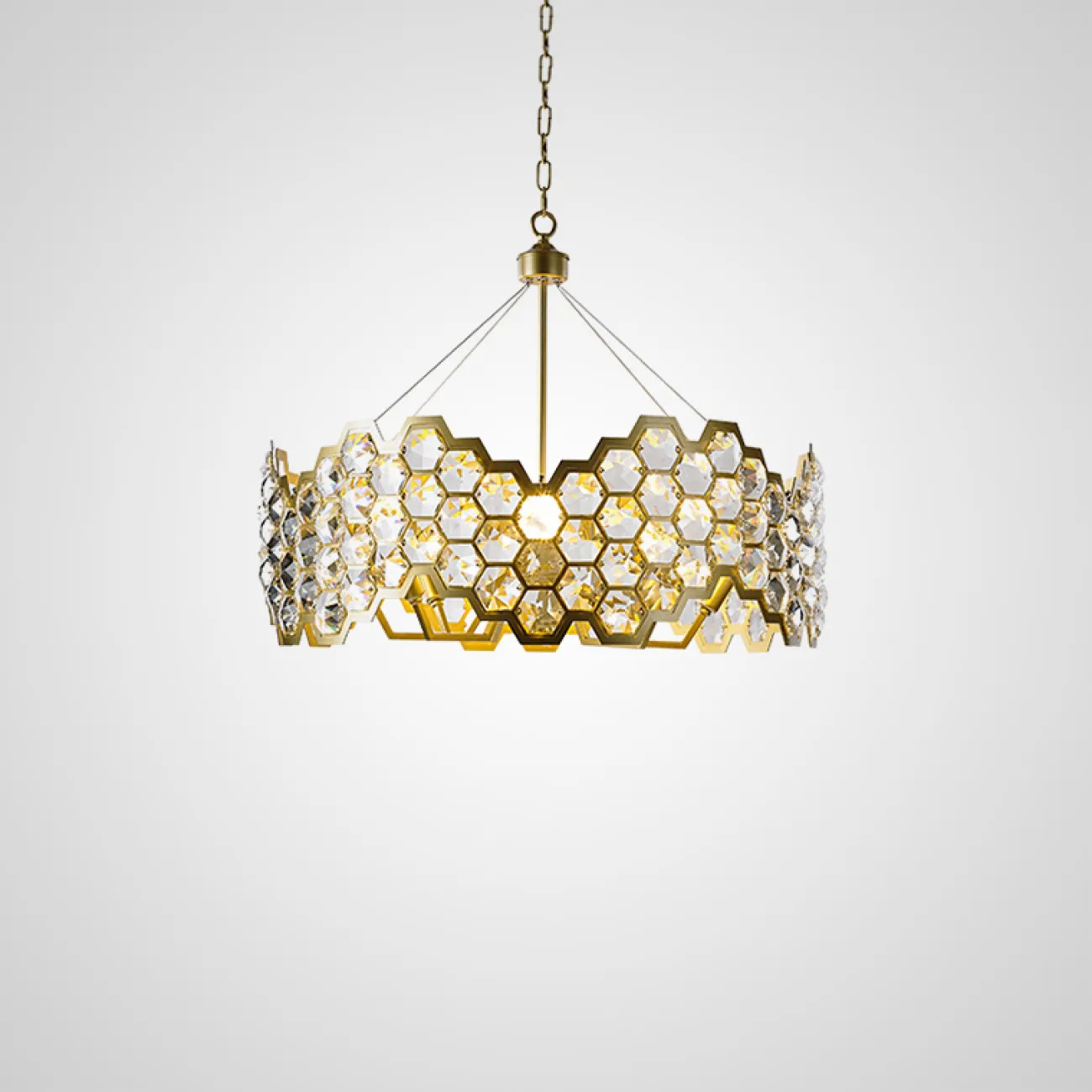 Дизайнерская люстра с декором из стеклянных кристаллов HONIG