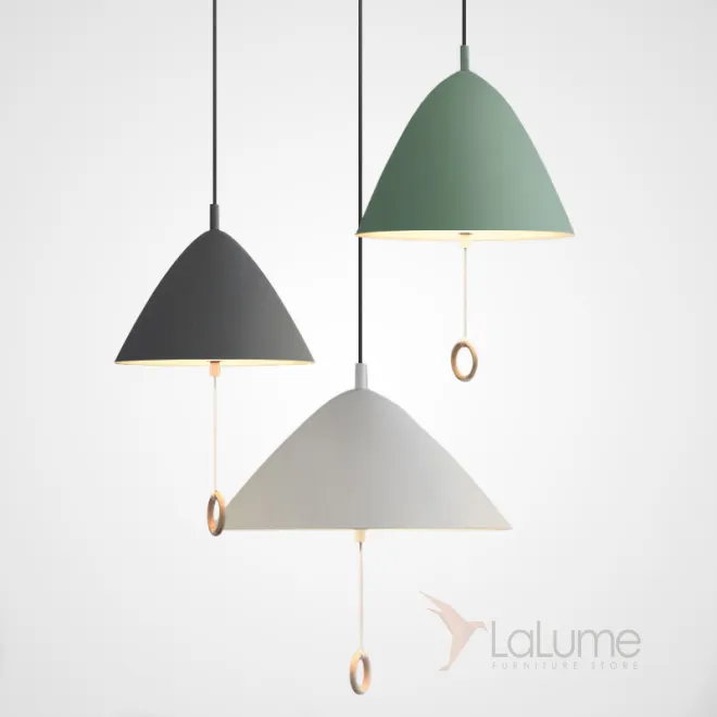 Подвесной светильник HUG с веревочным выключателем.