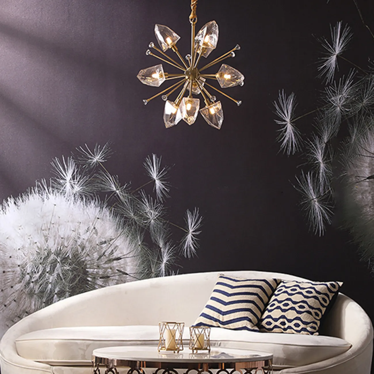 Подвесная люстра со стеклянными плафонами ICE BALL Подвесная люстра со стеклянными плафонами ICE BALL