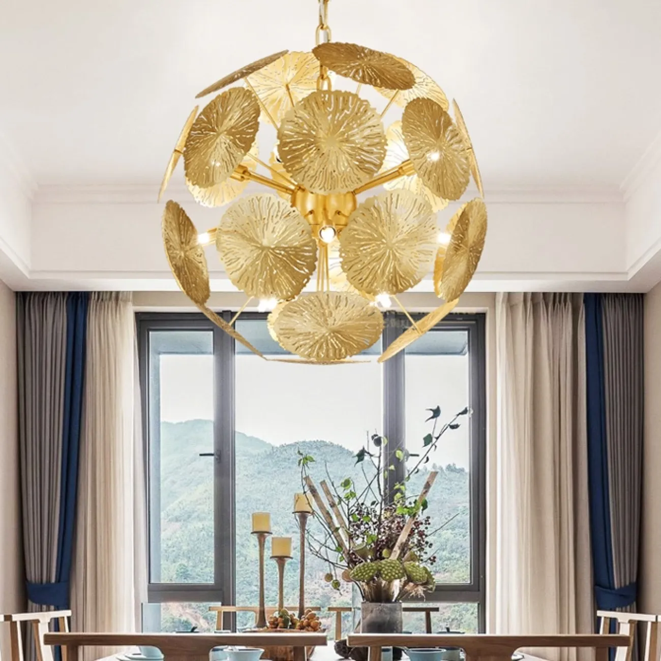 Дизайнерская люстра из металла INCA BALL