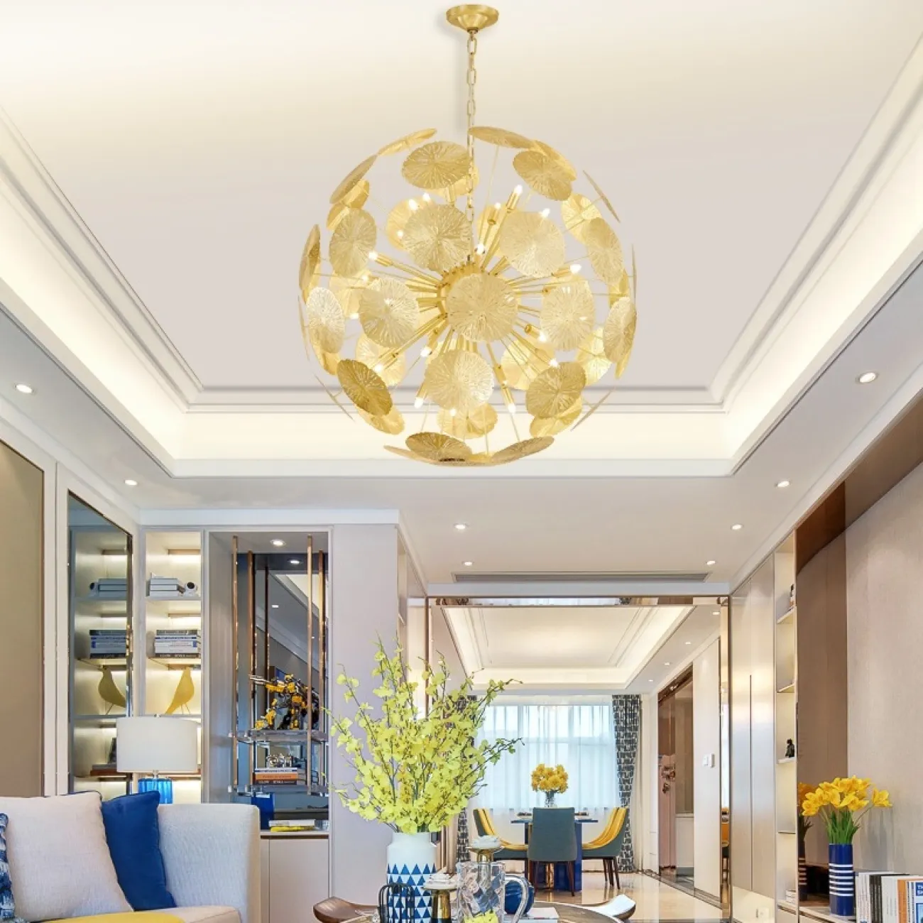 Дизайнерская люстра из металла INCA BALL