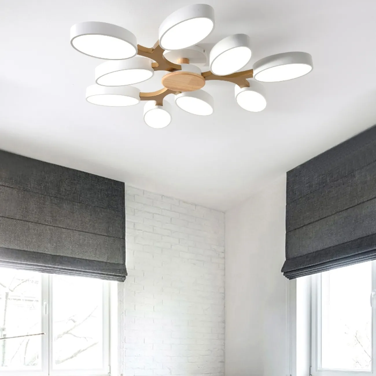 Потолочная люстра с овальными светодиодными плафонами, древовидно расположенными INGALIS