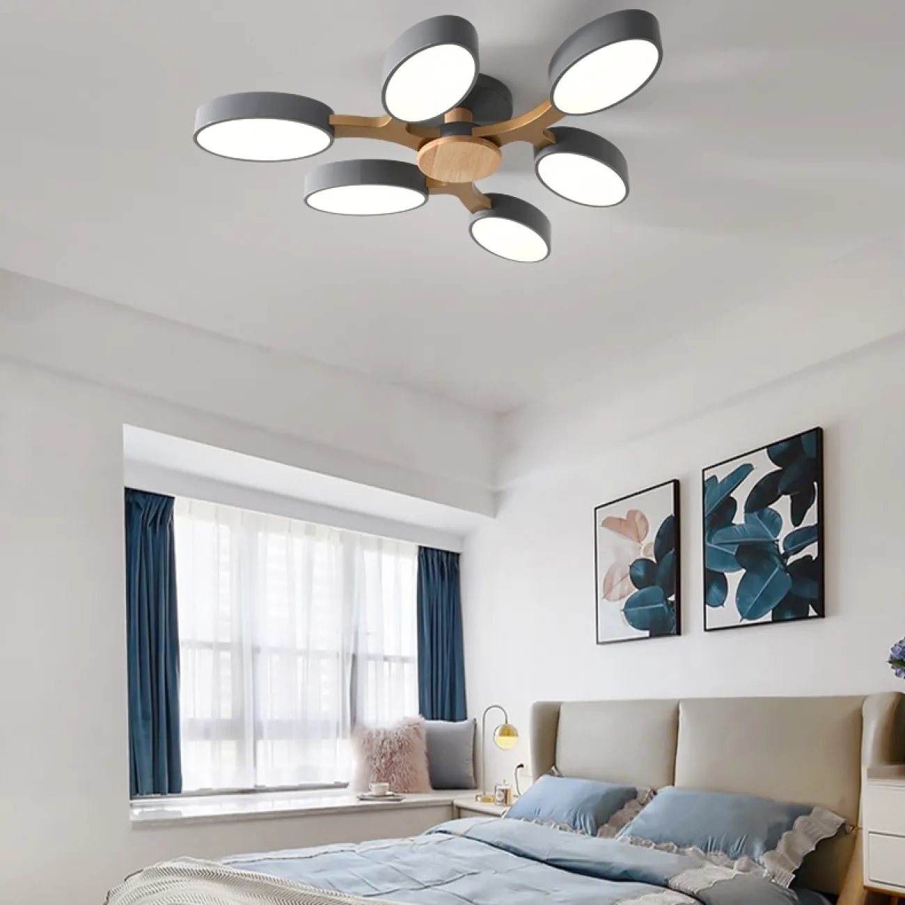 Потолочная люстра с овальными светодиодными плафонами, древовидно расположенными INGALIS