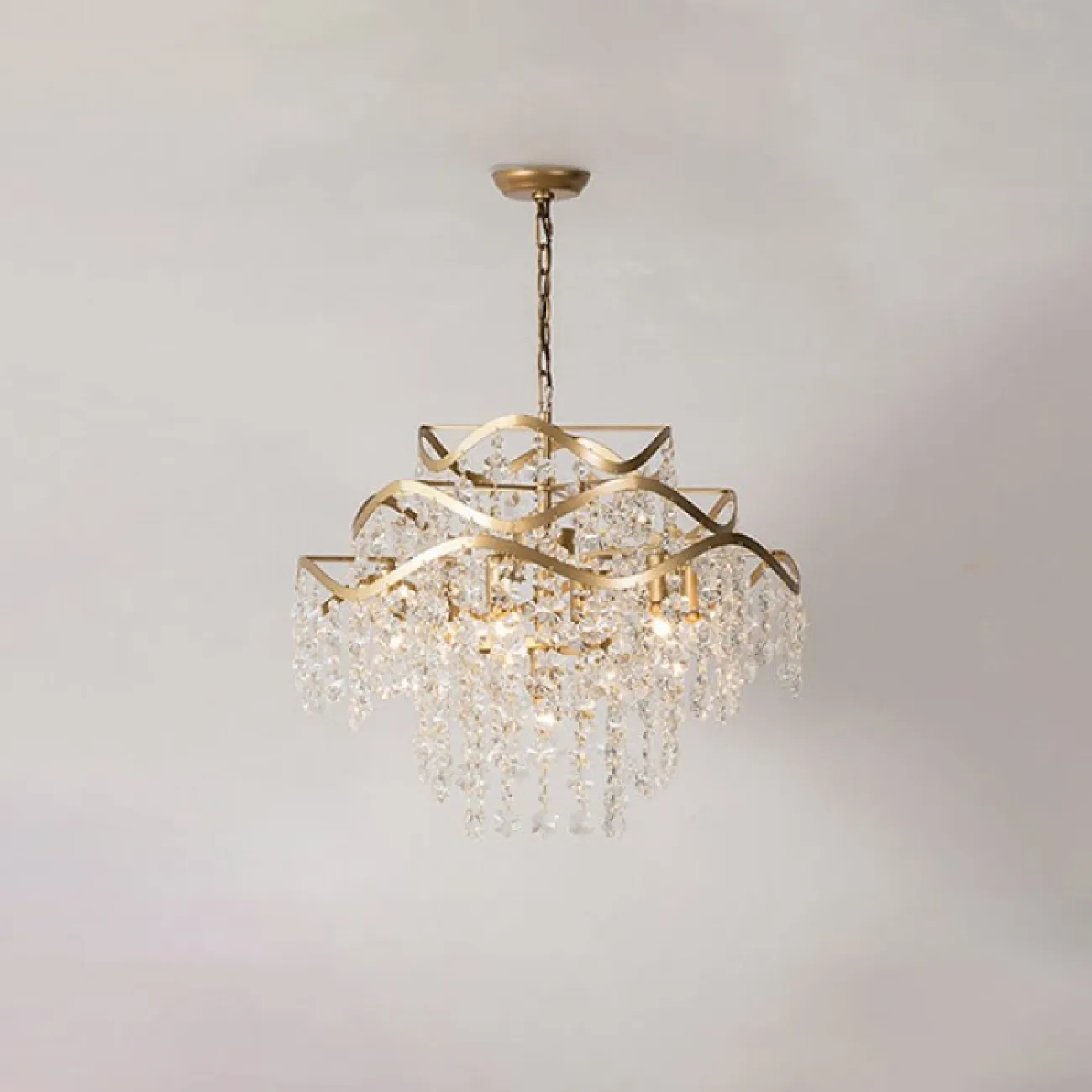 Дизайнерская люстра с подвесками из стекла ISABEL