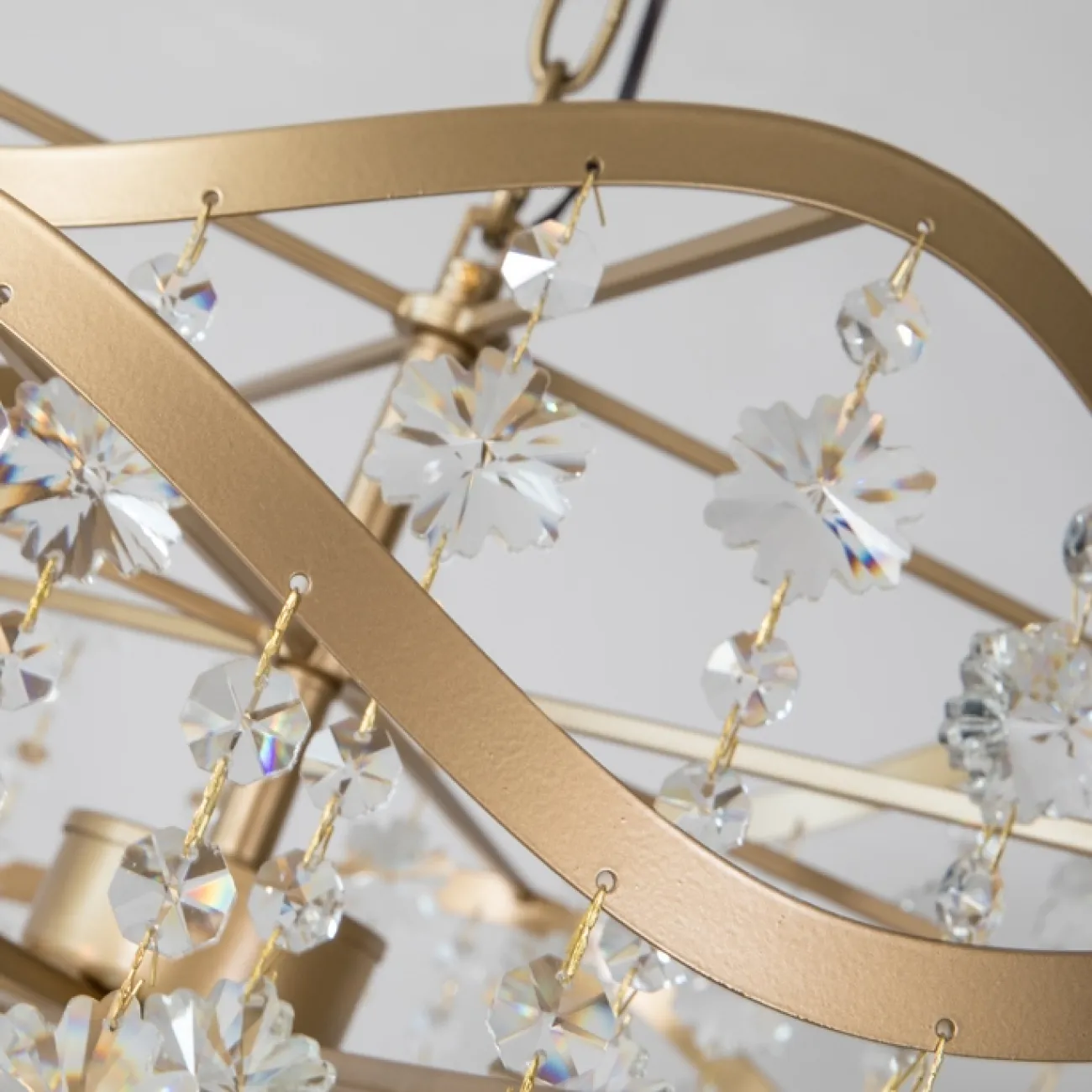 Дизайнерская люстра с подвесками из стекла ISABEL