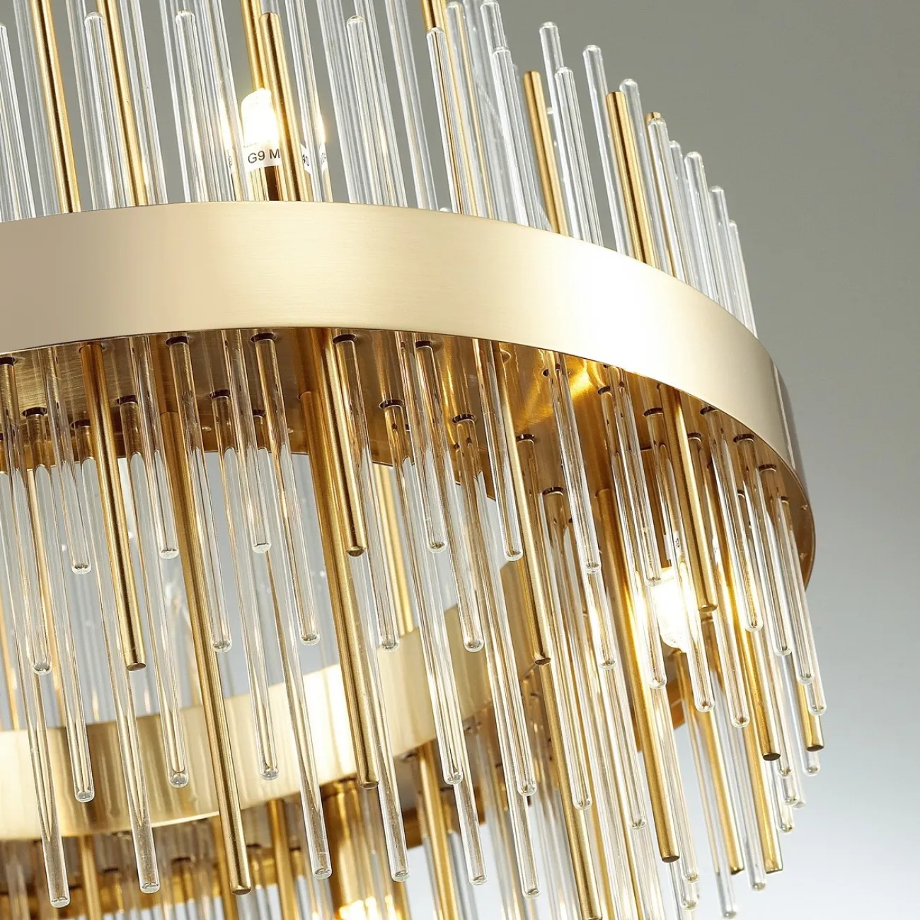 Бра с чередующимися стеклянными и металлическими элементами ITTAN WALL