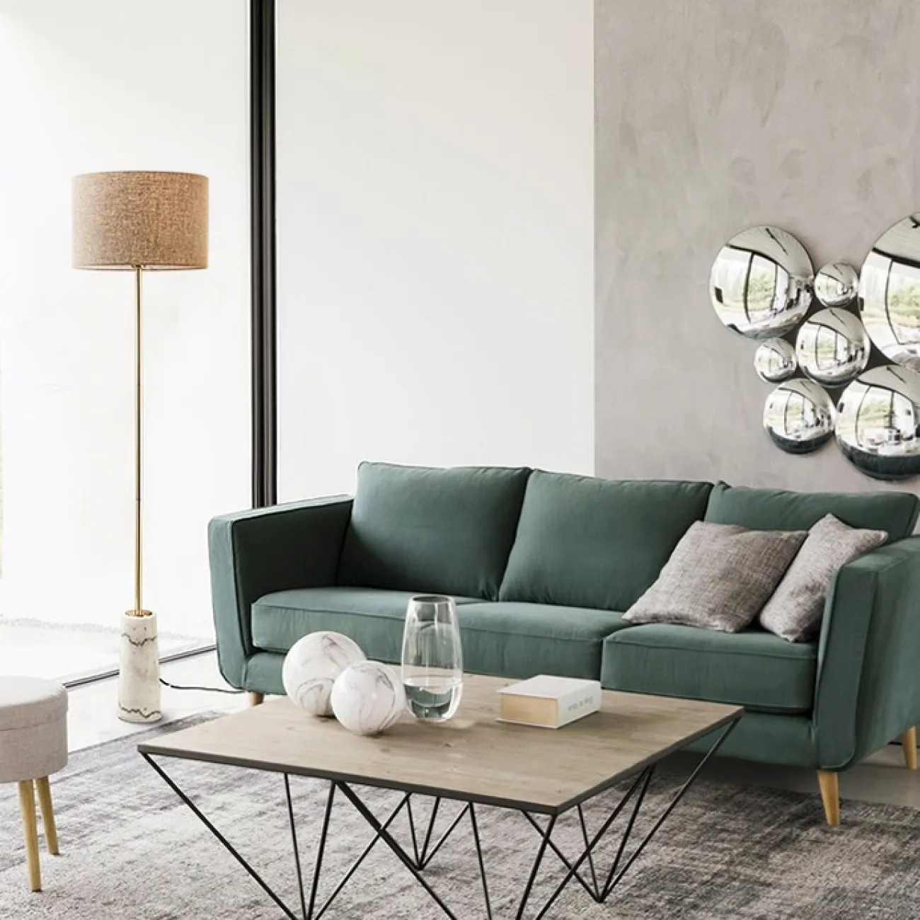 Торшер в скандинавском стиле на мраморном основании KELME FL Торшер в скандинавском стиле на мраморном основании KELME FL