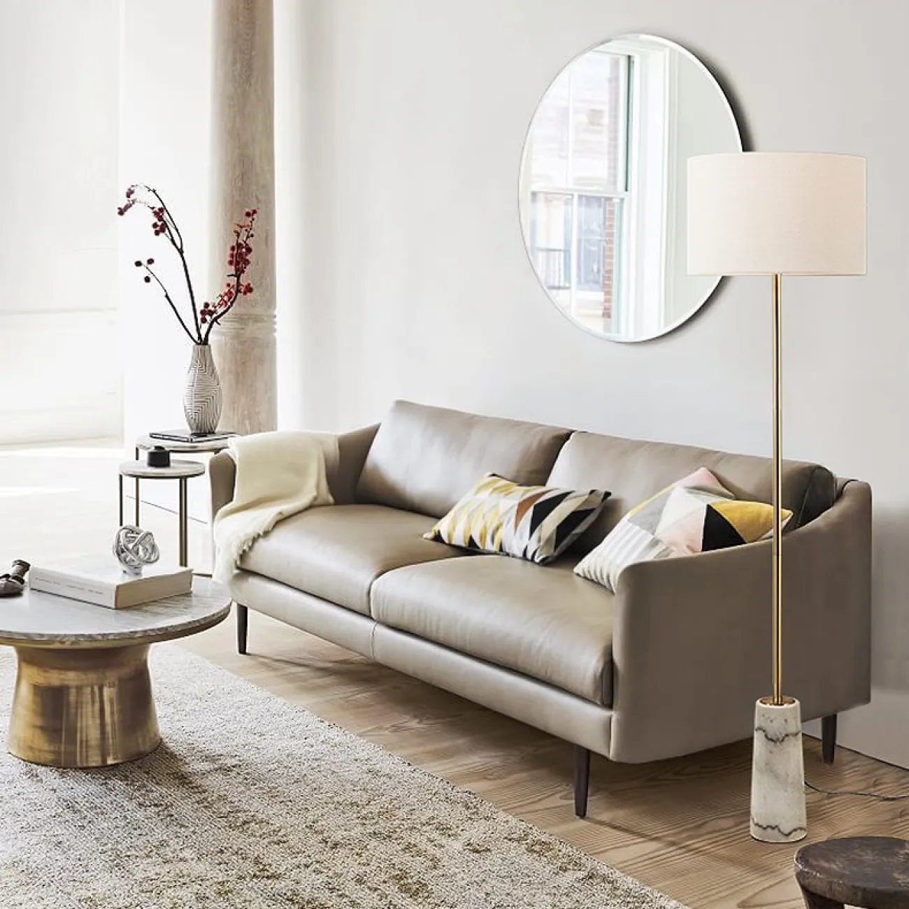 Торшер в скандинавском стиле на мраморном основании KELME FL Торшер в скандинавском стиле на мраморном основании KELME FL