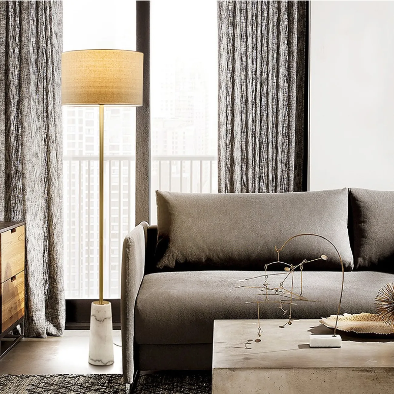 Торшер в скандинавском стиле на мраморном основании KELME FL Торшер в скандинавском стиле на мраморном основании KELME FL