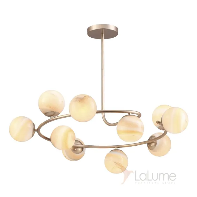 Кольцевая люстра с хаотично расположенными шарообразными плафонами KEONA Кольцевая люстра с хаотично расположенными шарообразными плафонами KEONA