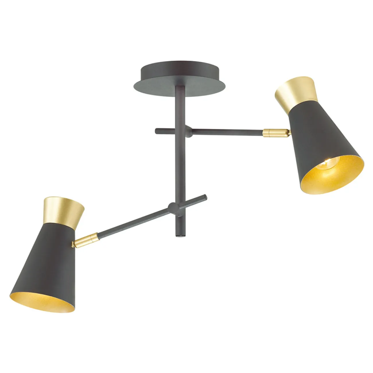 Серия люстр с металлическими плафонами и поворотным механизмом KERTY