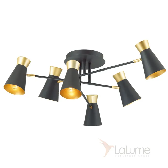 Серия люстр с металлическими плафонами и поворотным механизмом KERTY