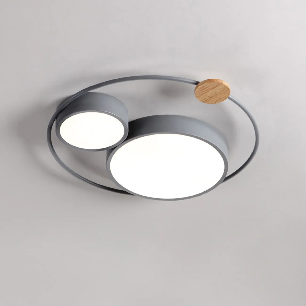 Потолочный светильник на металическом каркасе и декором из дерева LUELLA Потолочный светильник на металическом каркасе и декором из дерева LUELLA