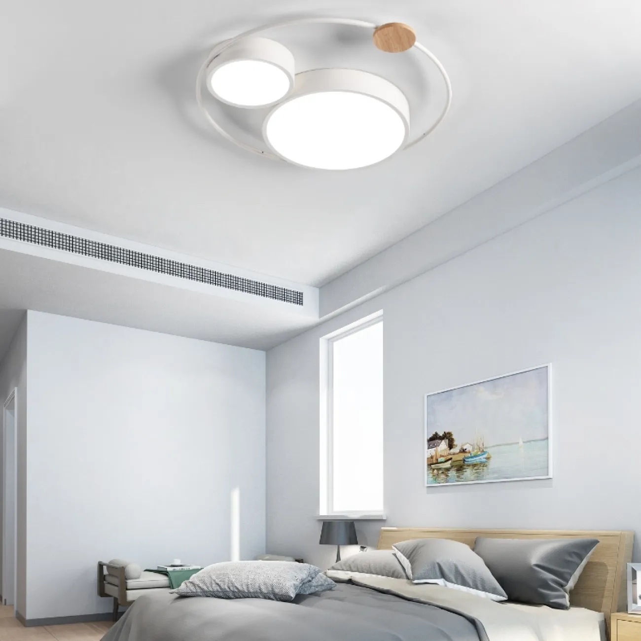 Потолочный светильник на металическом каркасе и декором из дерева LUELLA Потолочный светильник на металическом каркасе и декором из дерева LUELLA