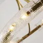 Кольцевая люстра из металла и плафонами из рифленого стекла в форме цилиндра MAGDA