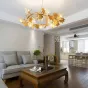 Люстра из металла и стекла на каркасе в форме ветвей клена MAPLE A