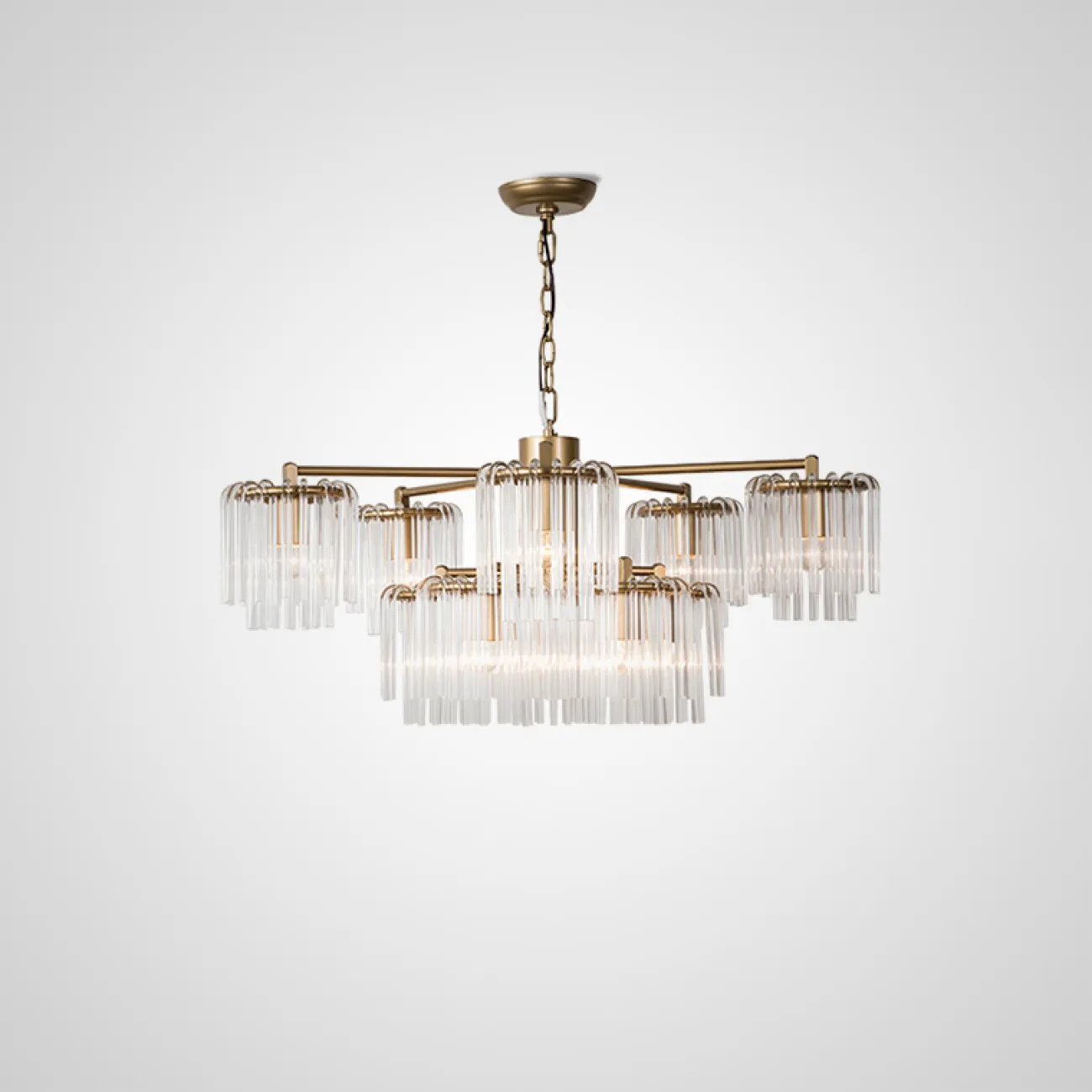 Постмодернистская люстра из стекла MEISE