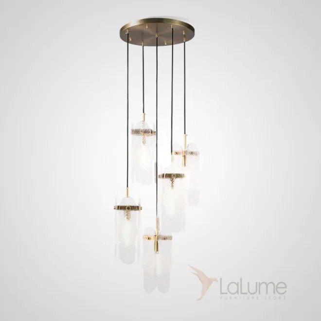 Светильник с плафонами из рельефного стекла MELINDA Светильник с плафонами из рельефного стекла MELINDA