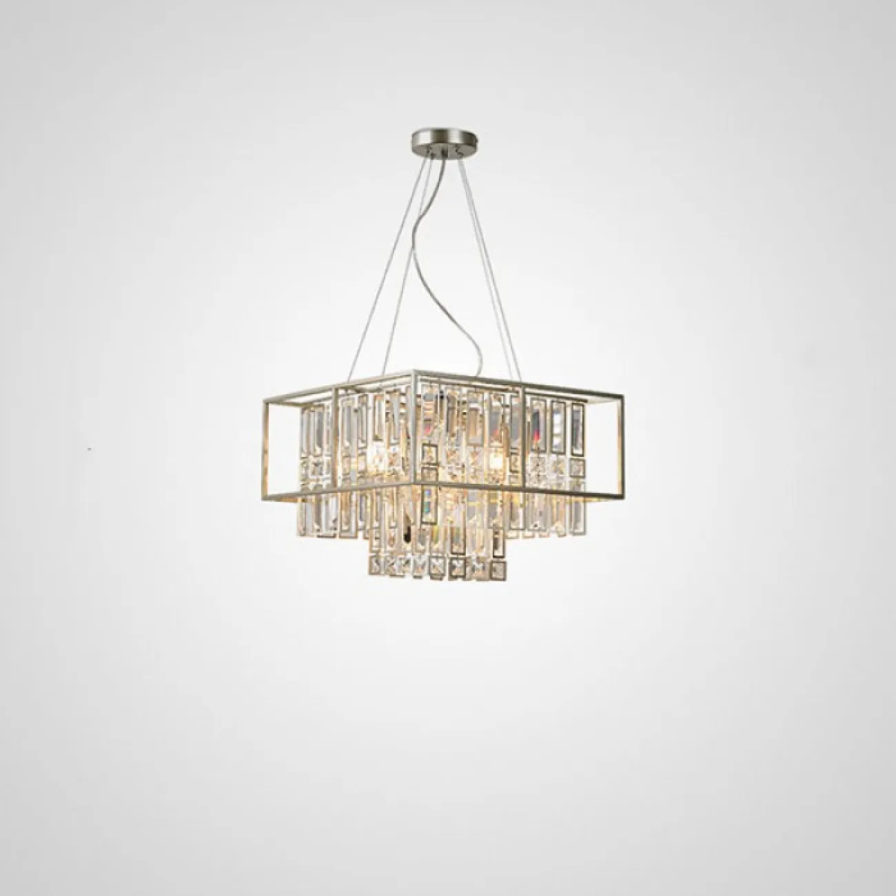 Дизайнерская люстра с подвесками из стекла MIDAR