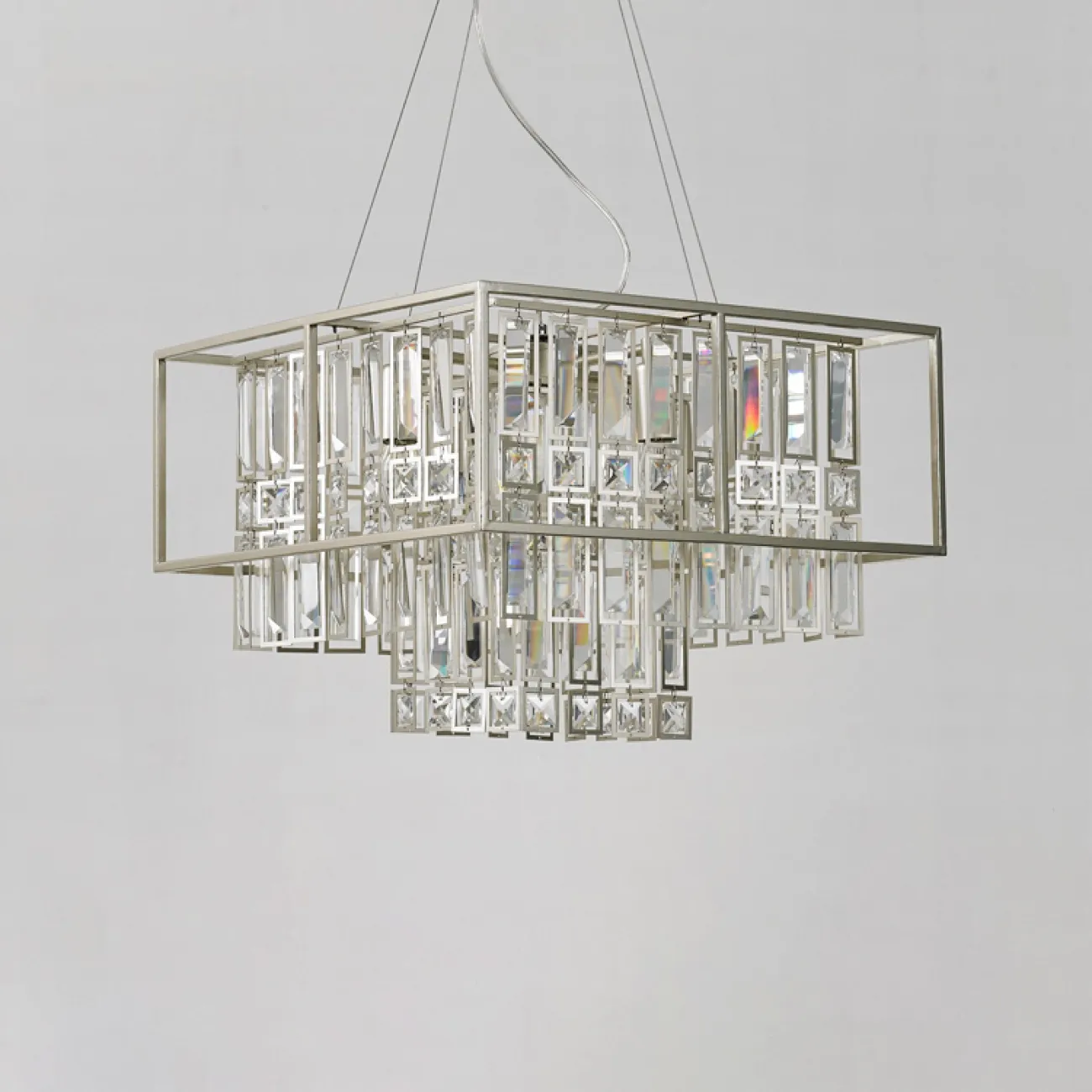 Дизайнерская люстра с подвесками из стекла MIDAR