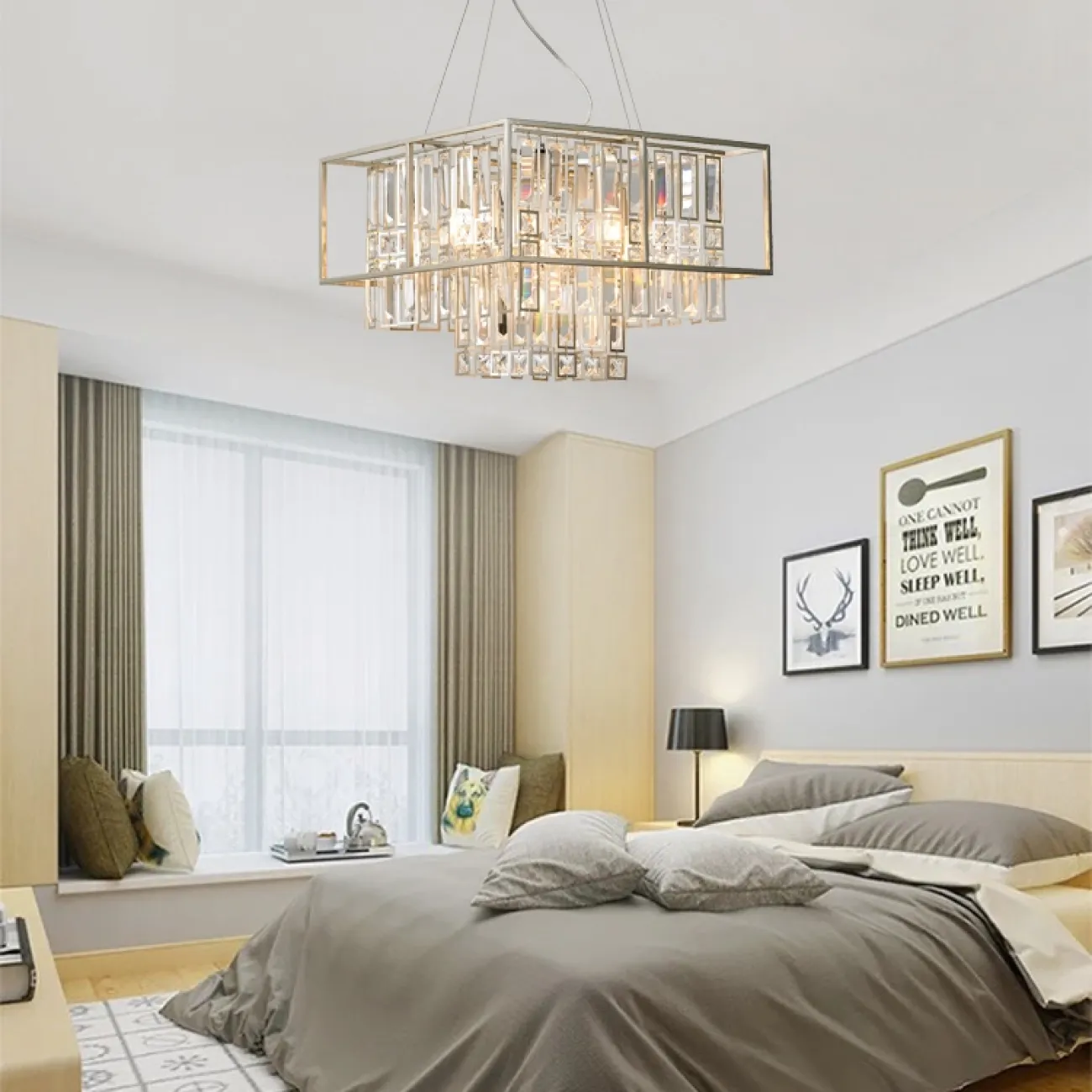 Дизайнерская люстра с подвесками из стекла MIDAR