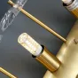 Дизайнерское бра со стеклянным полукруглым абажуром в форме цветов на металлическом каркасе MOIRA WALL