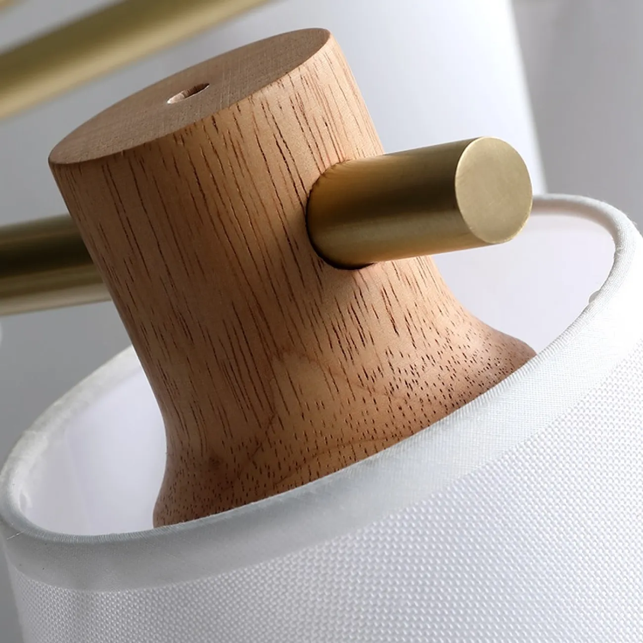 Люстра в скандинавском стиле с текстильными плафонами NATURA PRIMA