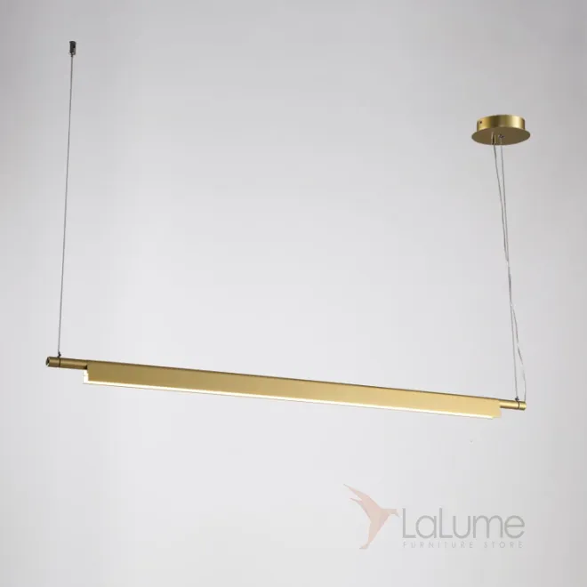 Светодиодный подвесной светильник в виде металлического уголка с матовой текстурой на стержне NETTAN Светодиодный подвесной светильник в виде металлического уголка с матовой текстурой на стержне NETTAN