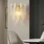 Настенный светильник в стиле постмодерн на металлическом каркасе и абажуром из стекла с рельефным узором NIBA WALL