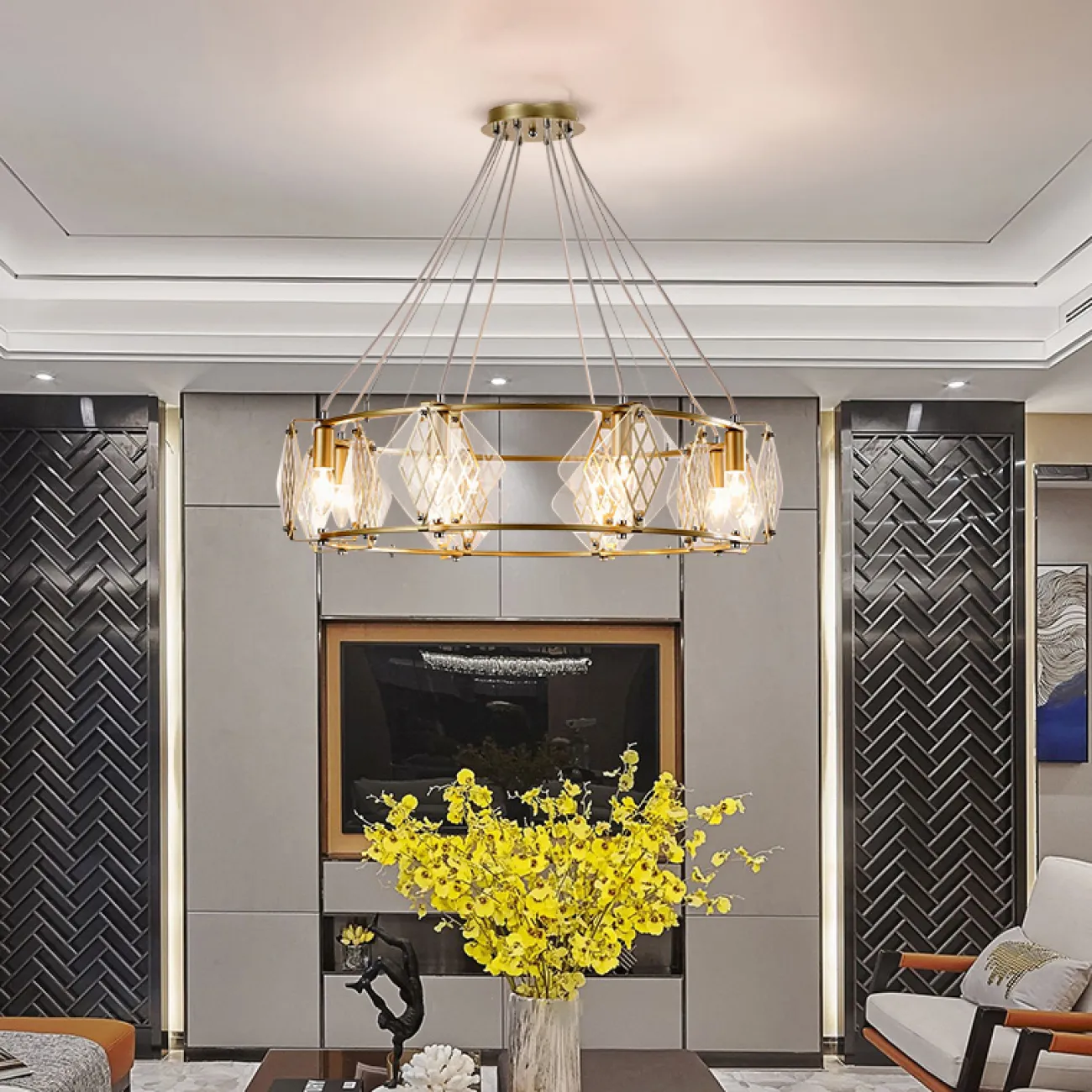 Минималистская кольцевая люстра NOAIN