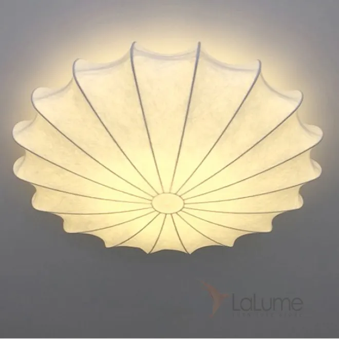 Потолочная люстра в виде обтянутого шелком лучевого каркаса NORNA