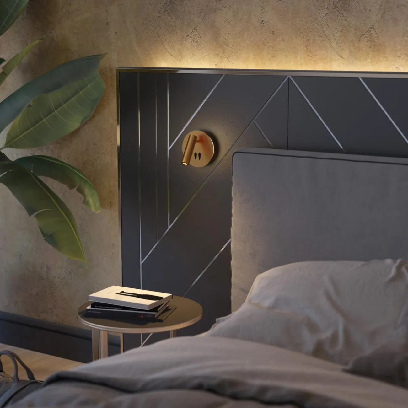 Настенный светильник с поворотным механизмом и двумя источниками освещения — узконаправленным и рассеяным NOX